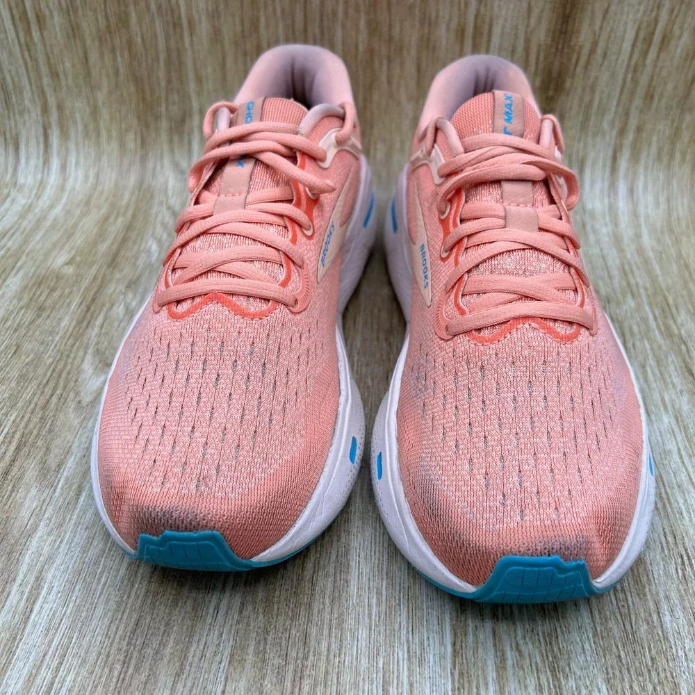 Brooks Ghost Max Women's Size 9.5 Papaya Blue Running Shoes Sneakers 1203951B818